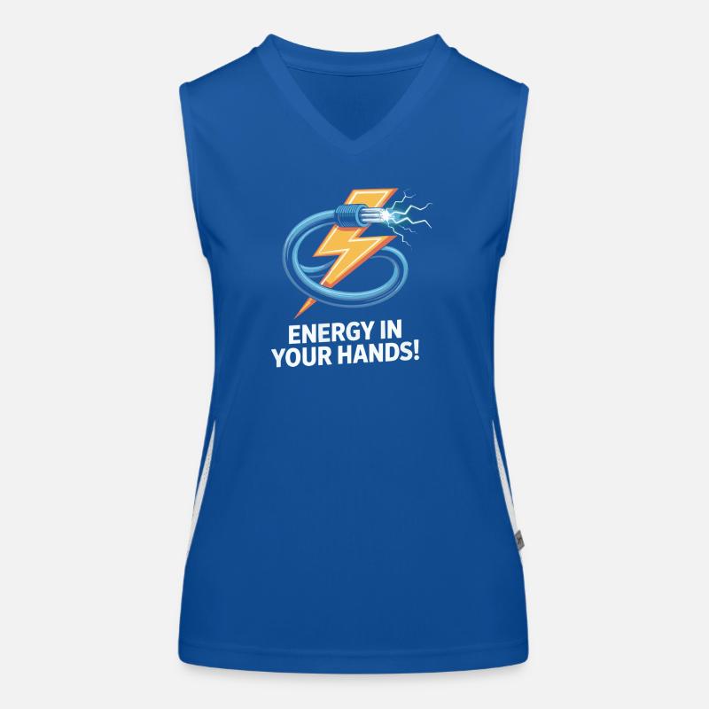 Elektrischer Strom Blitz Design Funktionelles Kontrast-Tank Top für Frauen