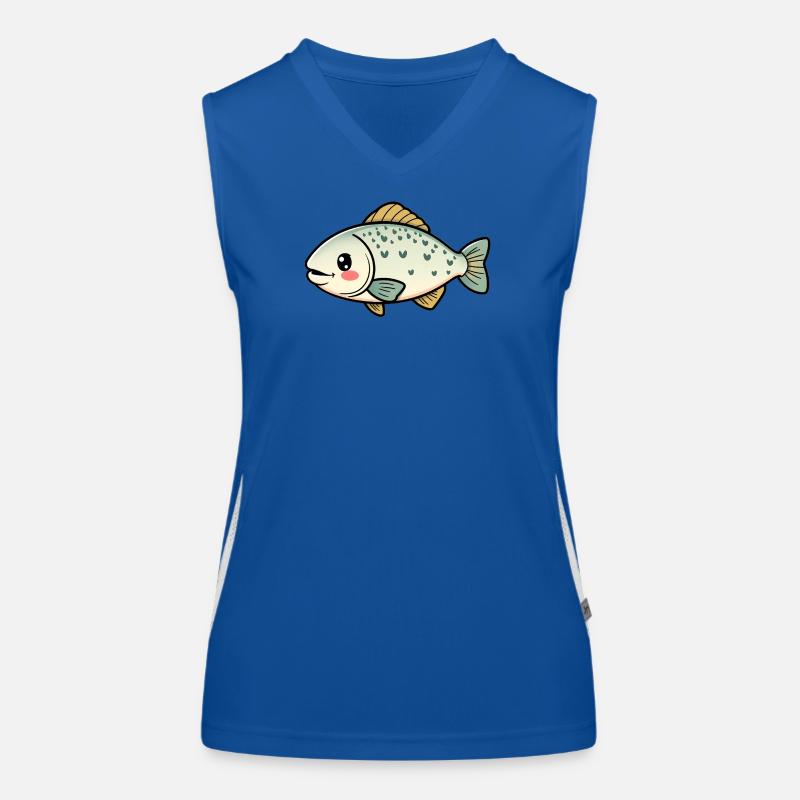 Trout fish Women's Functional Contrast Tank Top