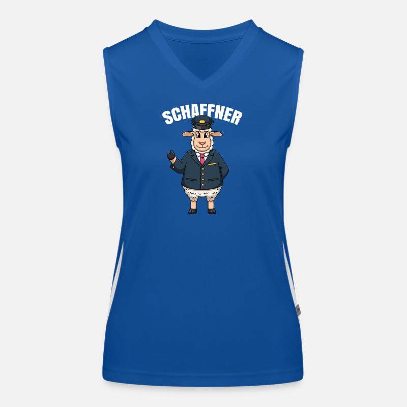 Sheep Rail Driver Controller Sheep Conductor Women's Functional Contrast Tank Top
