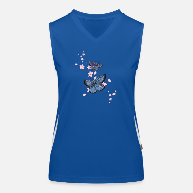 Butterfly Blue - Sonja Ariel von Staden Women's Functional Contrast Tank Top