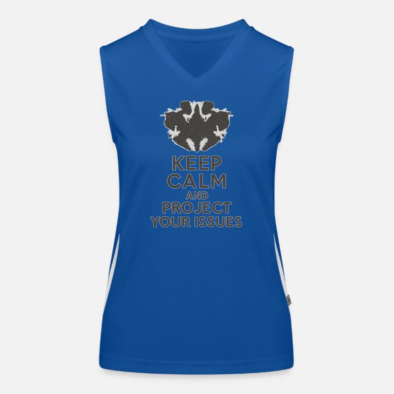 Keep calm and project your issuses Women's Functional Contrast Tank Top