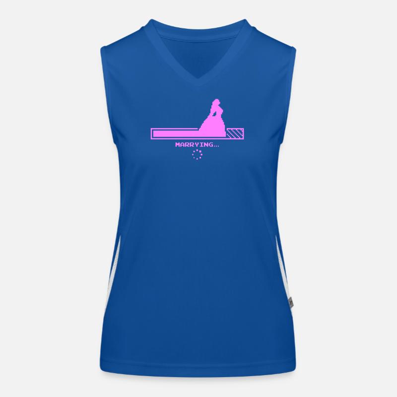 Wedding Countdown Design Women's Functional Contrast Tank Top