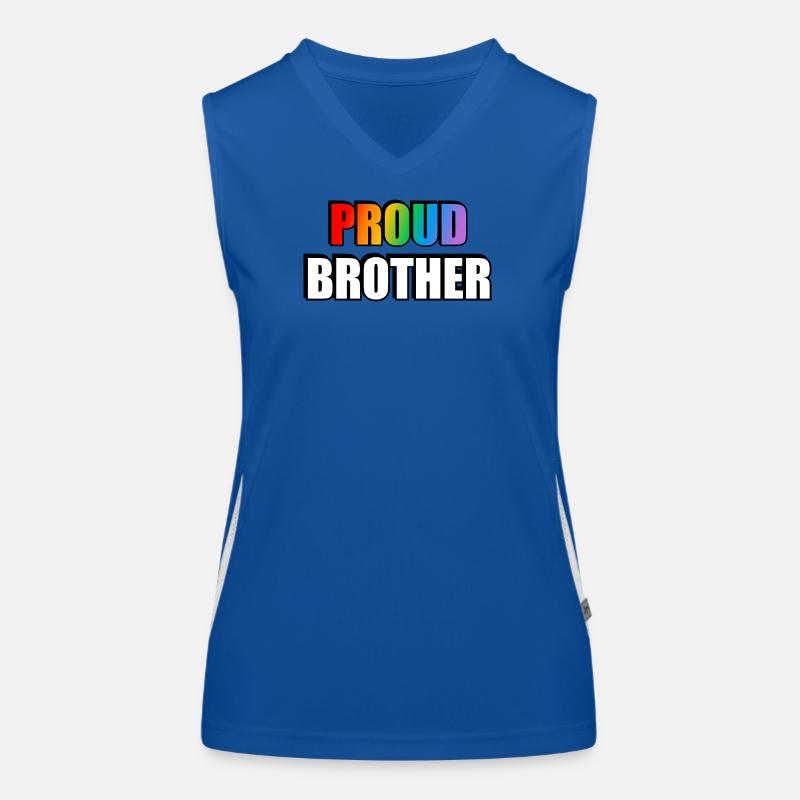 Stolzer Bruder LGBT Pride Regenbogen Funktionelles Kontrast-Tank Top für Frauen