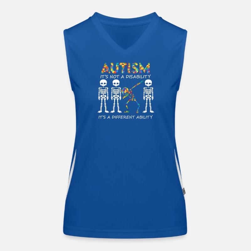 Autism Rainbow Puzzle Pride Women's Functional Contrast Tank Top