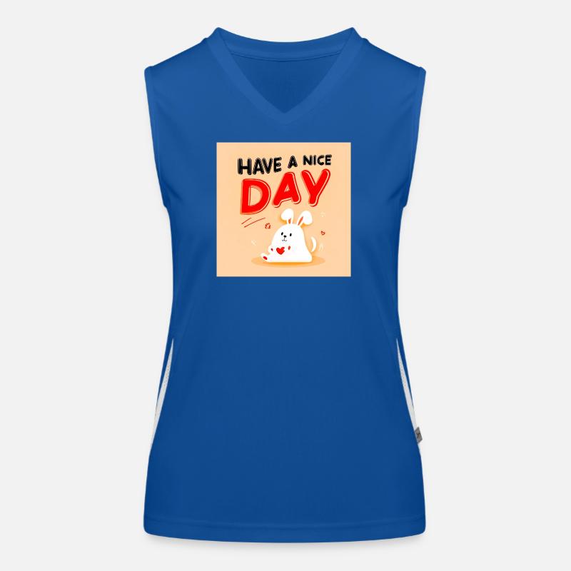 Niedliches Hasen-Design mit positiver Botschaft Funktionelles Kontrast-Tank Top für Frauen