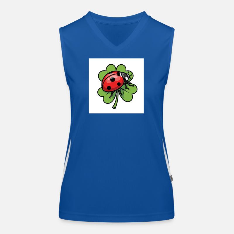 Trèfle avec motif coccinelle Débardeur respirant contrasté Femme