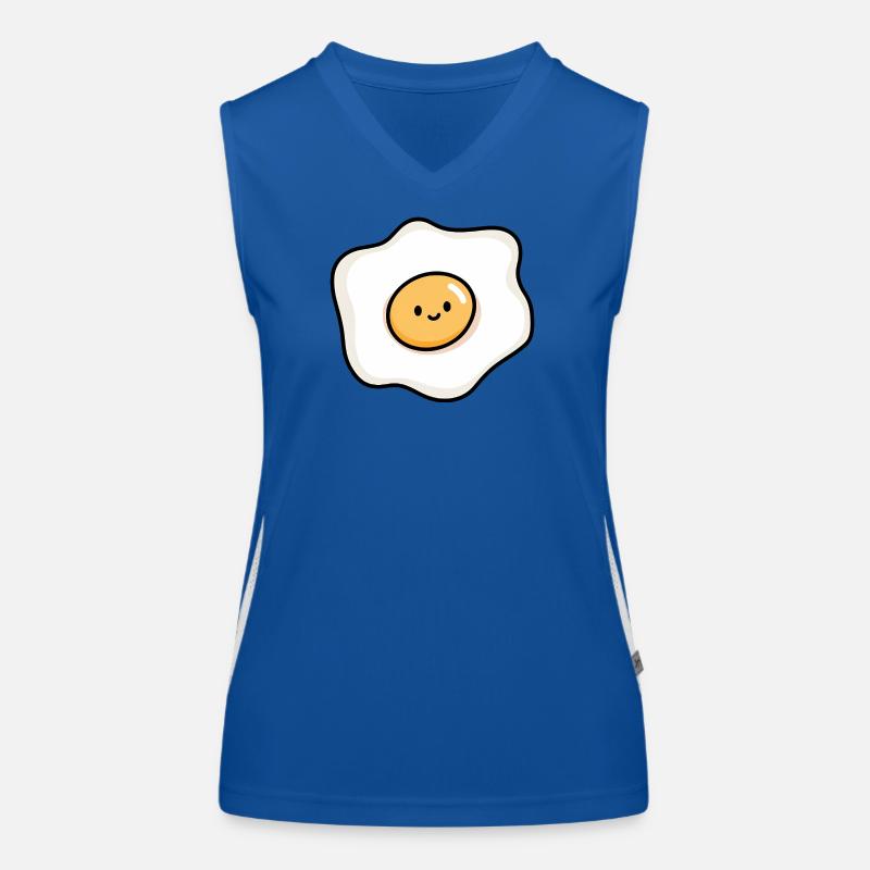 Cute Egg Ilustration Food Lover Women's Functional Contrast Tank Top