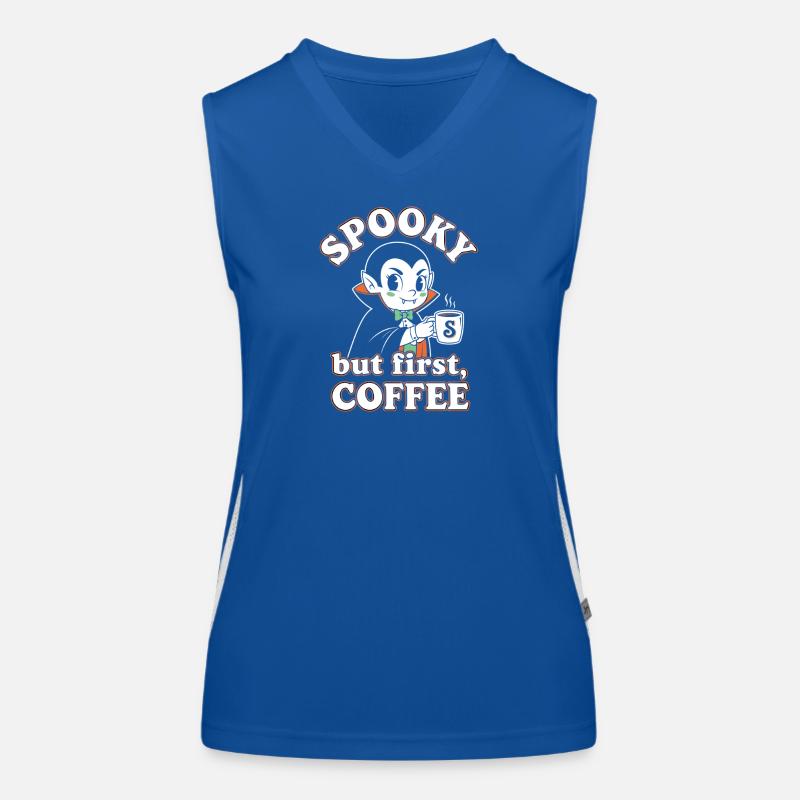Spooky Kaffee Charm Funktionelles Kontrast-Tank Top für Frauen