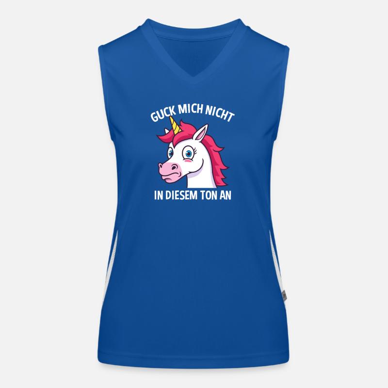 Ne me regarde pas sur ce ton Licorne Débardeur respirant contrasté Femme