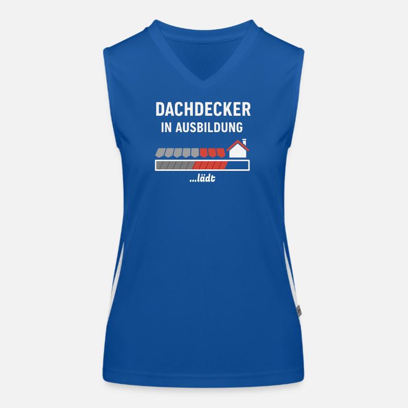 Roofer in training motif Women's Functional Contrast Tank Top