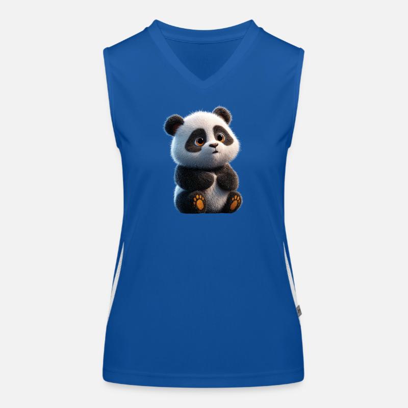 Panda Ours Pandas Géants Panda Géant Mignon Panda Ours Panda Débardeur respirant contrasté Femme