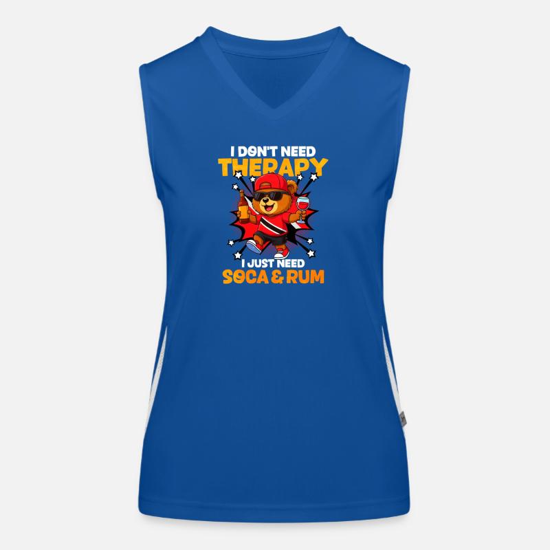 Trinité-et-Tobago Teddy avec Soca et rhum Débardeur respirant contrasté Femme
