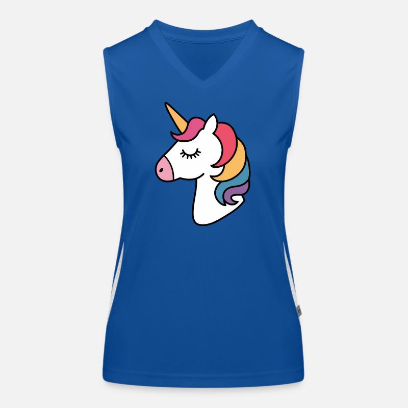 Regenbogen-Einhorn Funktionelles Kontrast-Tank Top für Frauen