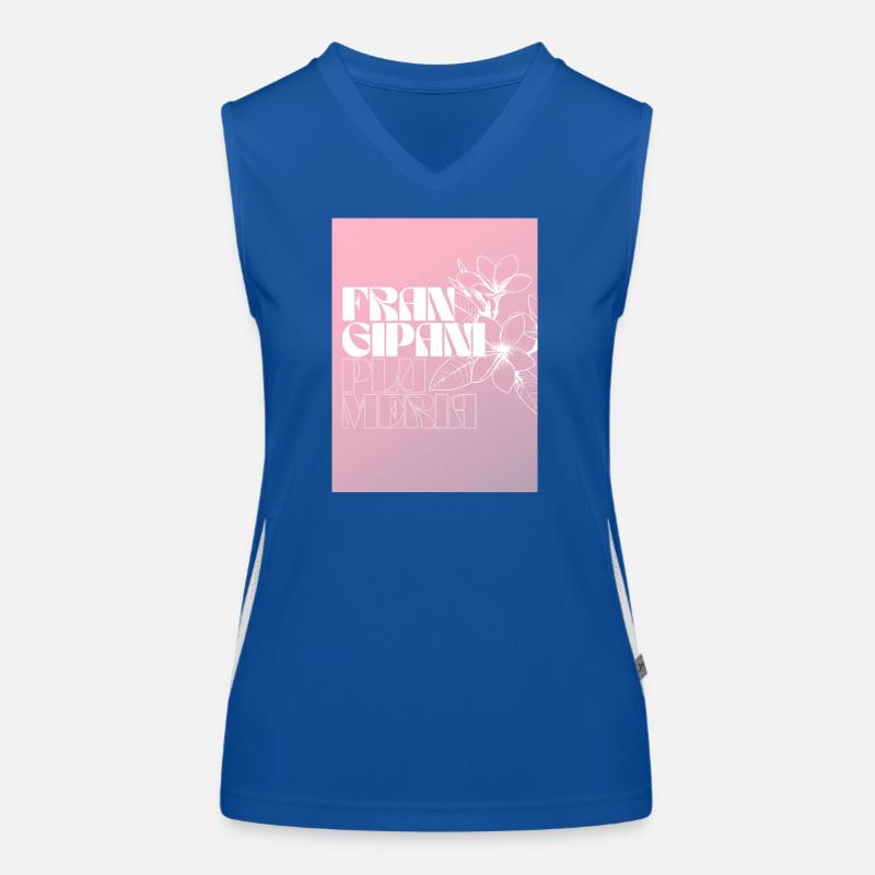 Frangipani Plus Mera Blumenmuster Funktionelles Kontrast-Tank Top für Frauen
