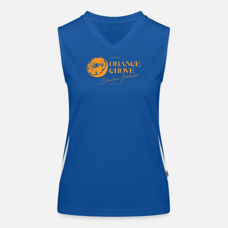 Brasilian Citrus Slice Illustration Women's Functional Contrast Tank Top