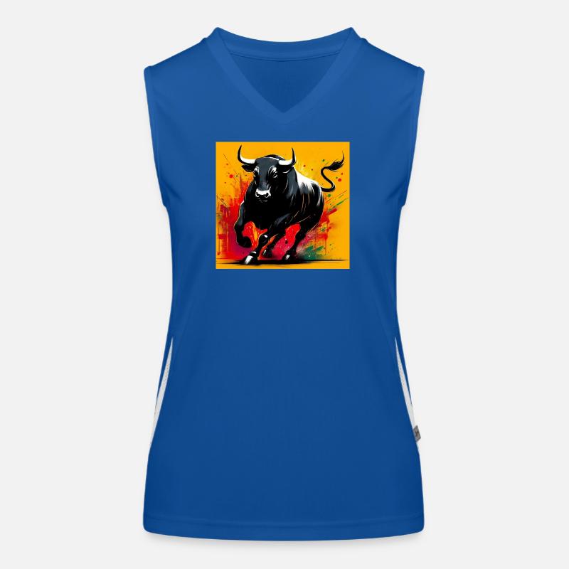 Stier Funktionelles Kontrast-Tank Top für Frauen