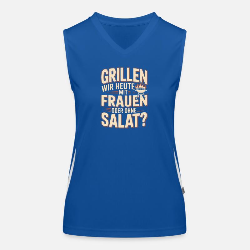 Grillen Wir Heute Mit Frauen Oder Ohne Salat? Funktionelles Kontrast-Tank Top für Frauen