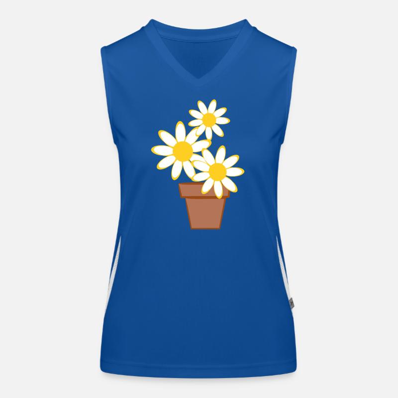 Gänseblümchen Funktionelles Kontrast-Tank Top für Frauen