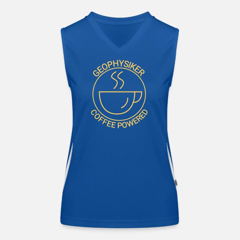 Geophysicist Coffee Powered Geophysics Women's Functional Contrast Tank Top