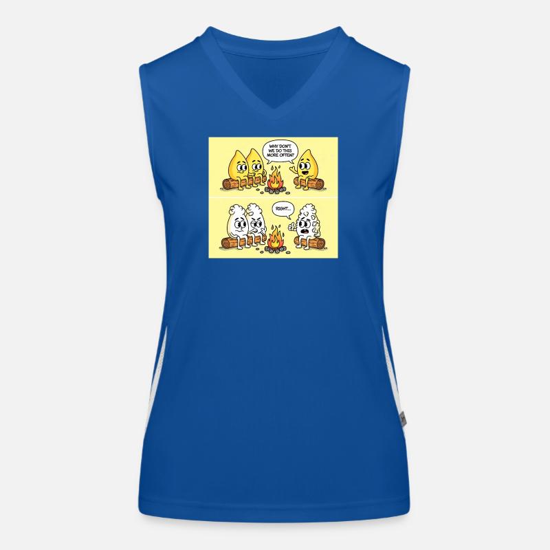 Popcorn Gag – Campfire Fun Gone Wrong Women's Functional Contrast Tank Top