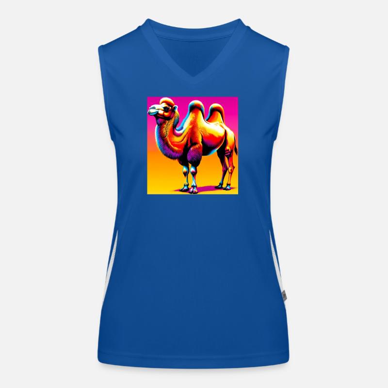 Kamel Funktionelles Kontrast-Tank Top für Frauen