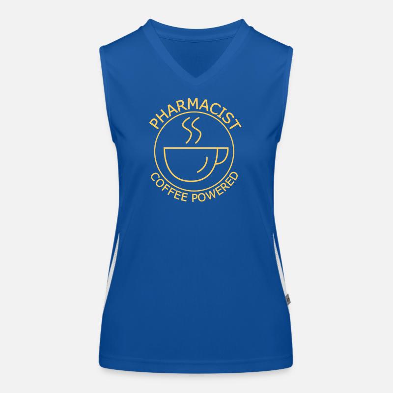 Pharmacist Coffee Powered  Funktionelles Kontrast-Tank Top für Frauen