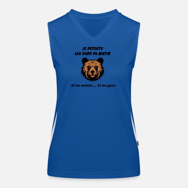 Wütender Bärenkopf Funktionelles Kontrast-Tank Top für Frauen