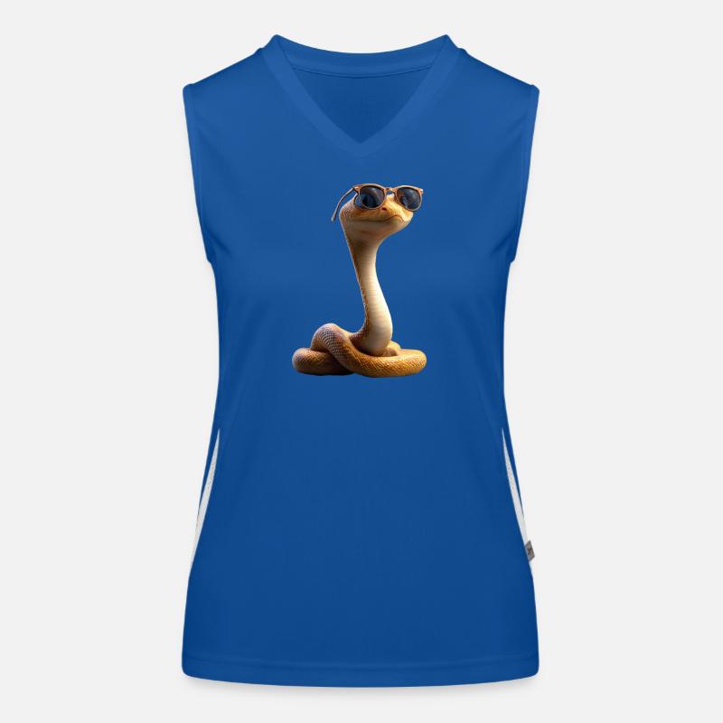 serpent, python, cobra, serpent à sonnettes, serpents Débardeur respirant contrasté Femme