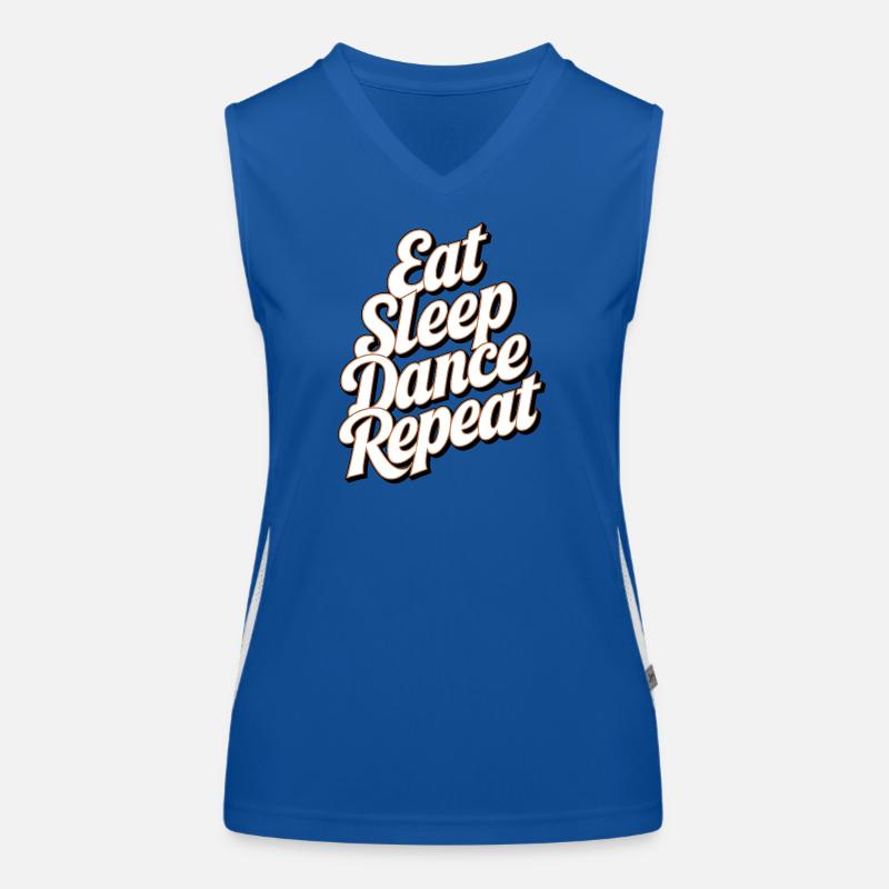 Motivierender SleepDance Text wiederholen Funktionelles Kontrast-Tank Top für Frauen