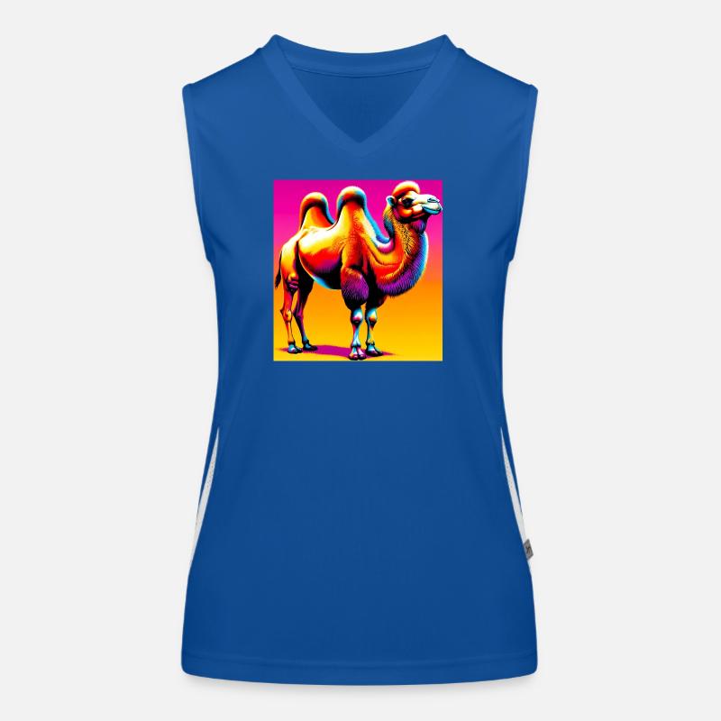 Kamel Funktionelles Kontrast-Tank Top für Frauen