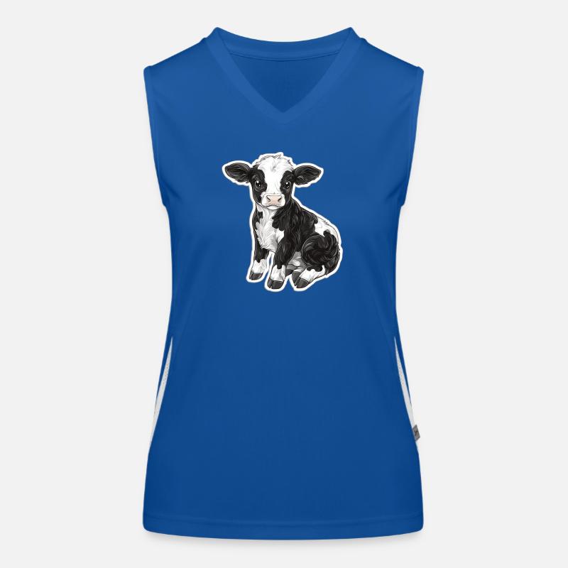 Kuh Funktionelles Kontrast-Tank Top für Frauen