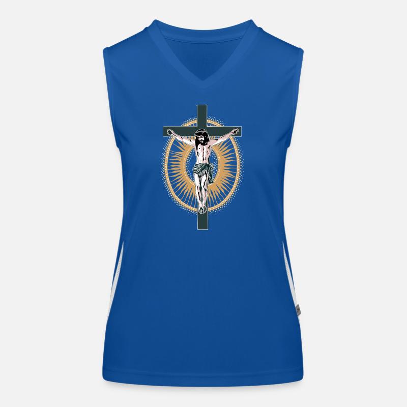 Christus Funktionelles Kontrast-Tank Top für Frauen