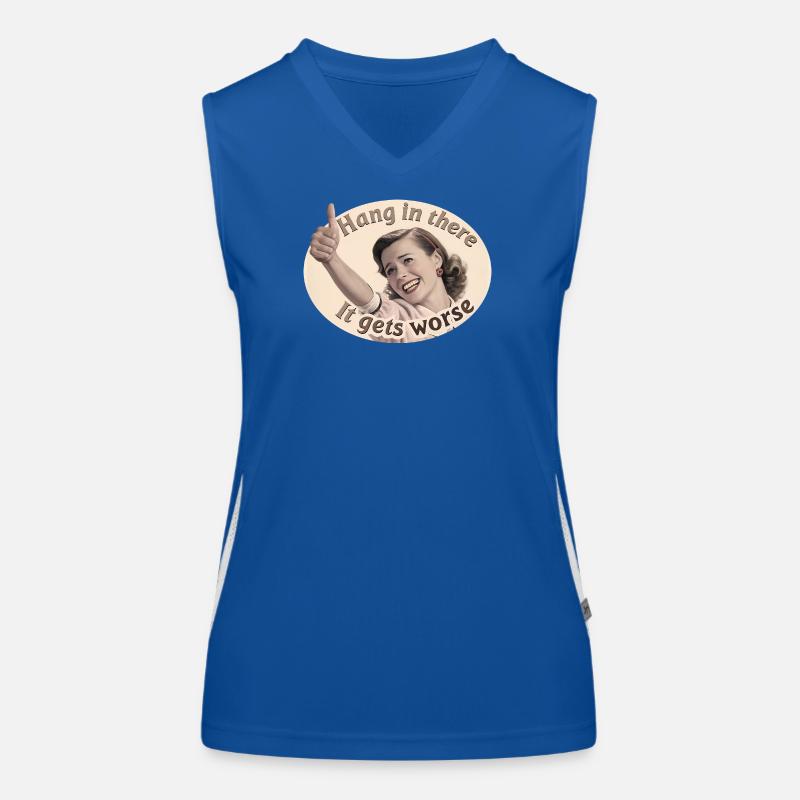 Bleib dran, es wird schlimmer Funktionelles Kontrast-Tank Top für Frauen