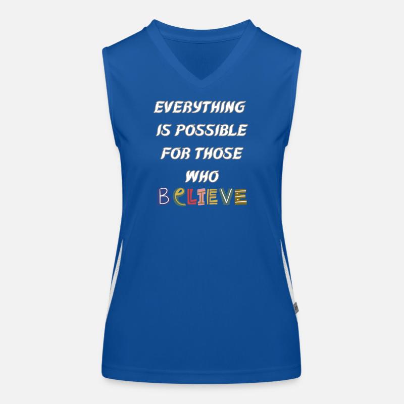 Everything is possible to him who believes Women's Functional Contrast Tank Top