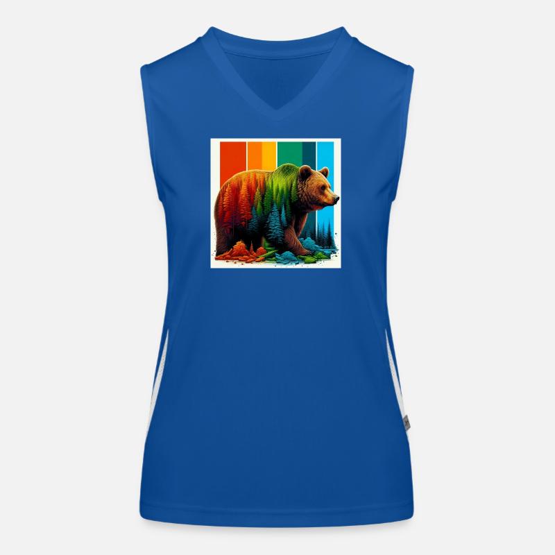 Bär Funktionelles Kontrast-Tank Top für Frauen