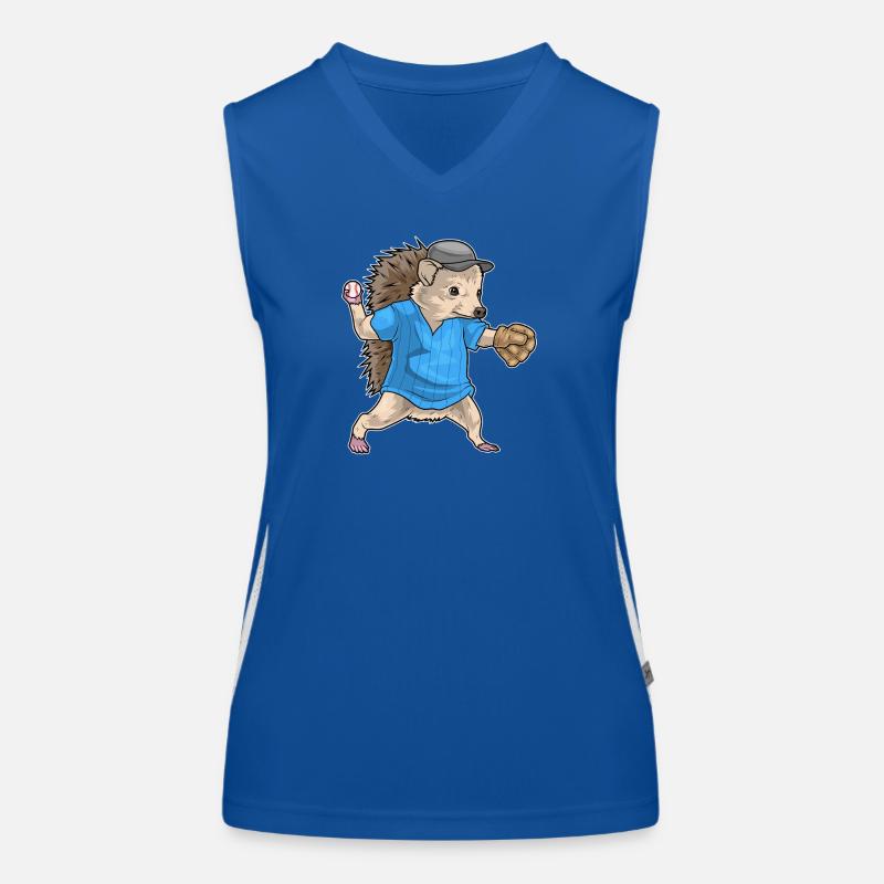 Igel Baseball Baseballhandschuh Funktionelles Kontrast-Tank Top für Frauen