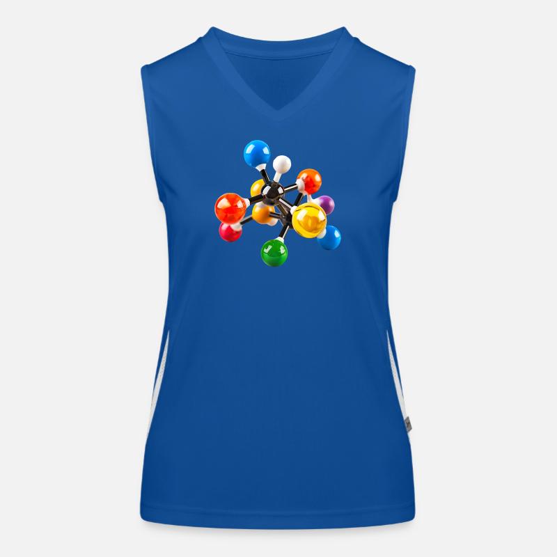 Bunte Molekülstruktur Muster Funktionelles Kontrast-Tank Top für Frauen