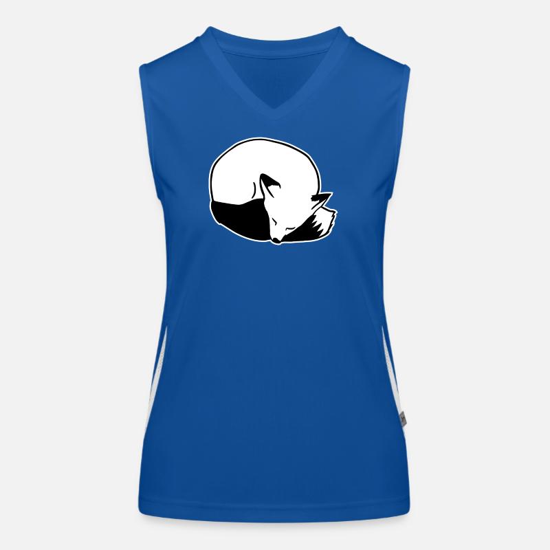 Fuchs schlafend: Niedlich, Kawaii & Comic Stil Funktionelles Kontrast-Tank Top für Frauen