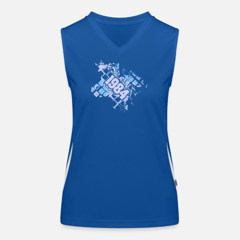 Computer 1984 Funktionelles Kontrast-Tank Top für Frauen