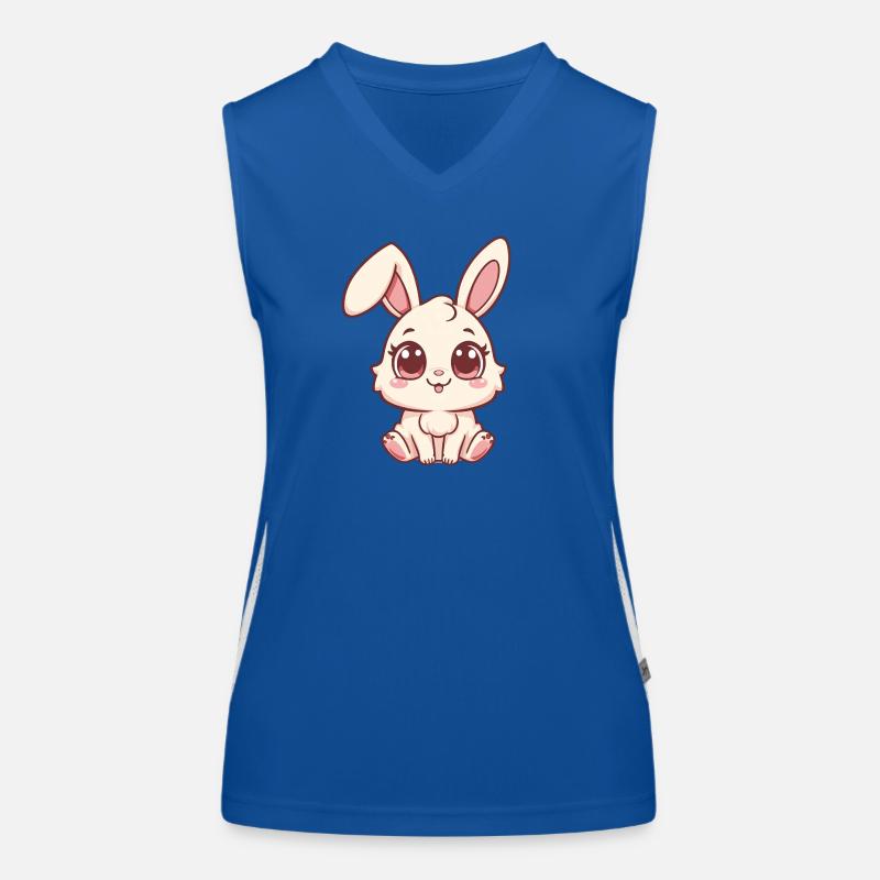 Design de lapin douillet en pastel Débardeur respirant contrasté Femme