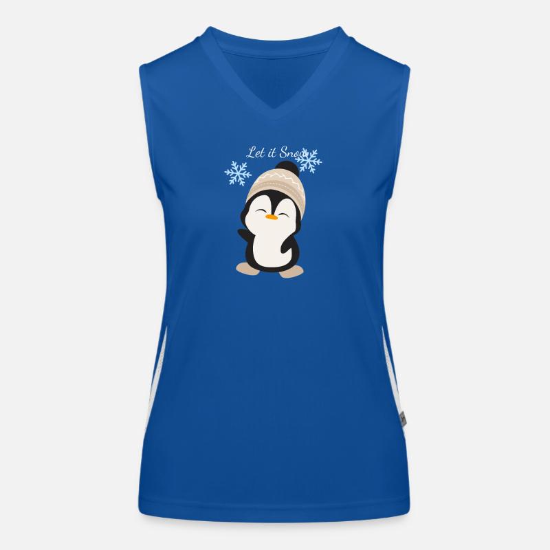 Pengu Winter Magic - Women's Functional Contrast Tank Top - royal/white