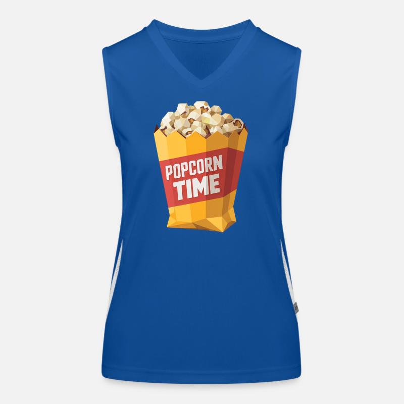 Popcorn-Tüte - Cooles Low Poly Logo Funktionelles Kontrast-Tank Top für Frauen