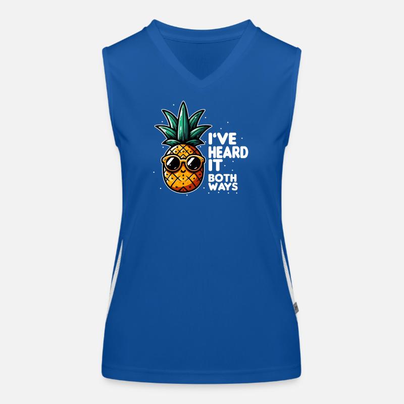 Pineapple Slogan Double Meaning Women's Functional Contrast Tank Top