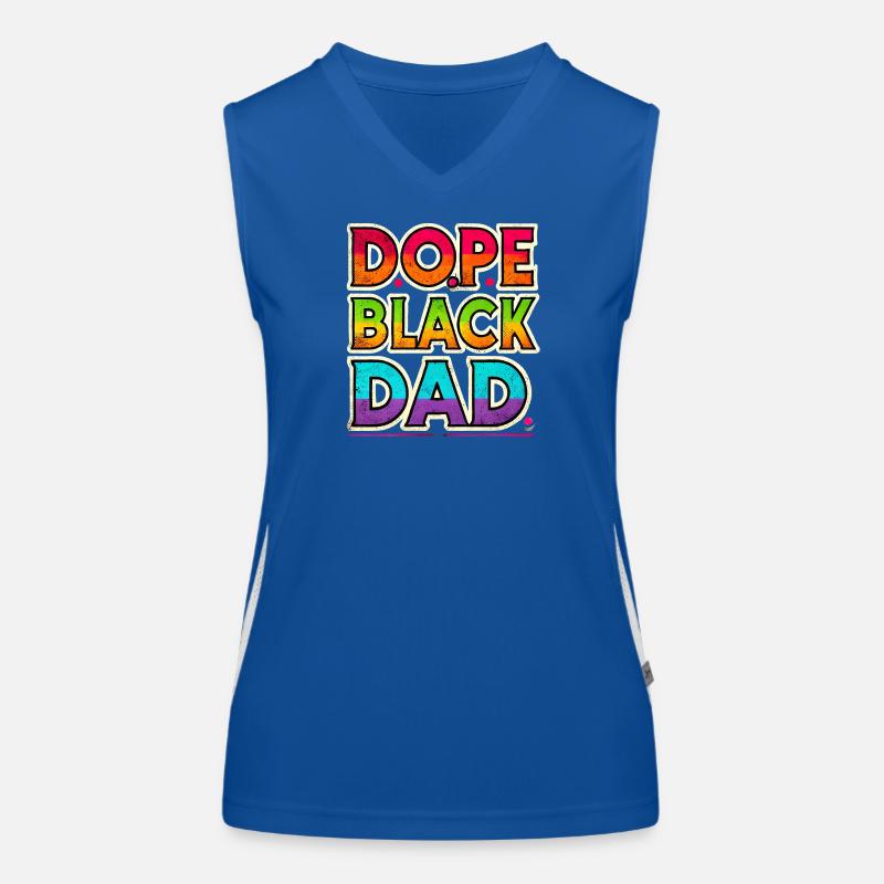 Cooles schwarzes Papa-Regenbogen-Design Funktionelles Kontrast-Tank Top für Frauen