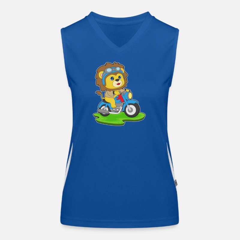 Löwe Motorrad Funktionelles Kontrast-Tank Top für Frauen
