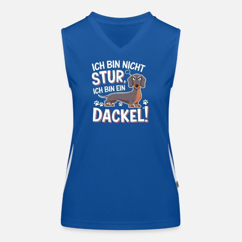  Ich Bin Nicht Stur Ich Bin Ein Dackel Lustiger Funktionelles Kontrast-Tank Top für Frauen