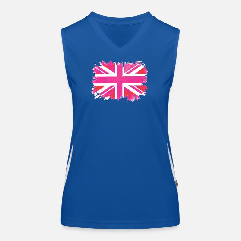 Pink Union Jack Women's Functional Contrast Tank Top