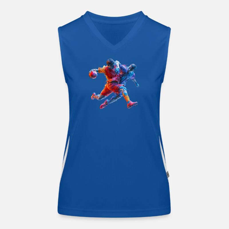 Colour storm handball action Women's Functional Contrast Tank Top