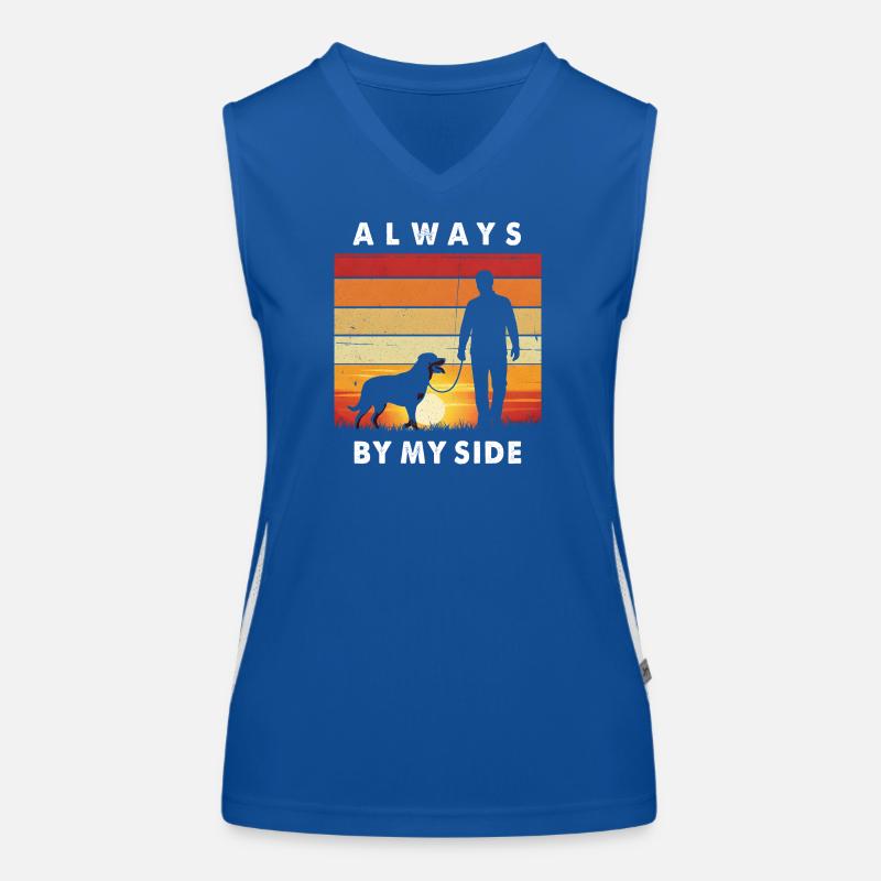 Rottweiler Always By My Side Gassi Retro Funktionelles Kontrast-Tank Top für Frauen