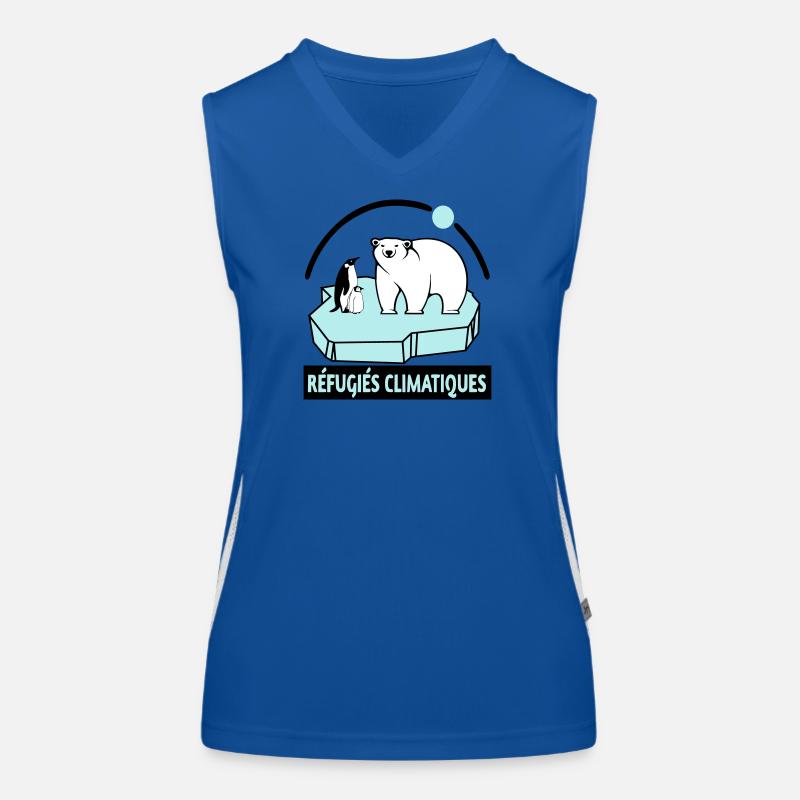 Réfugiés climatiques Débardeur respirant contrasté Femme